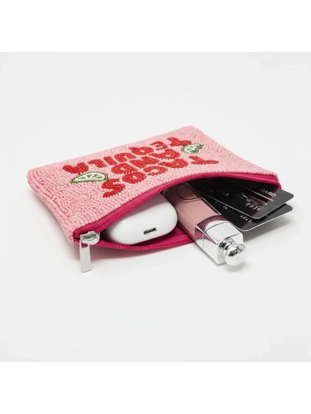 Handmade Beaded Coin Purse | Compact Zipper Wallet, Cash & Card Organizer